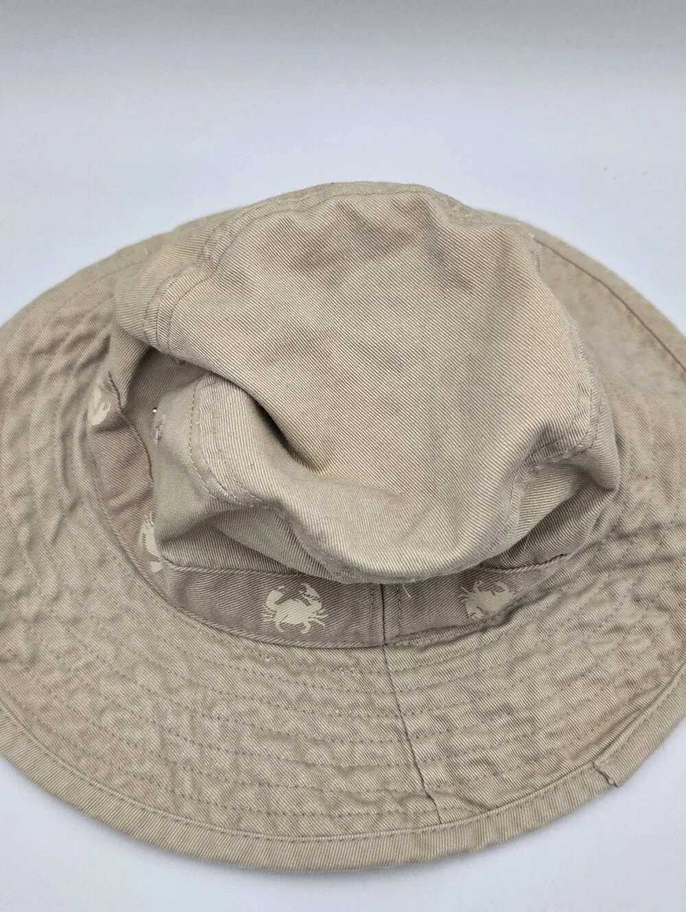 Kids Carter's Tan Crab Sun Bucket Hat Size 12-24M